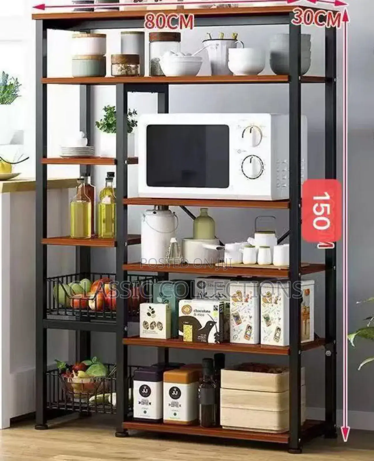 6-tier Heavy-duty Kitchen Baker's Rack Microwave Stand