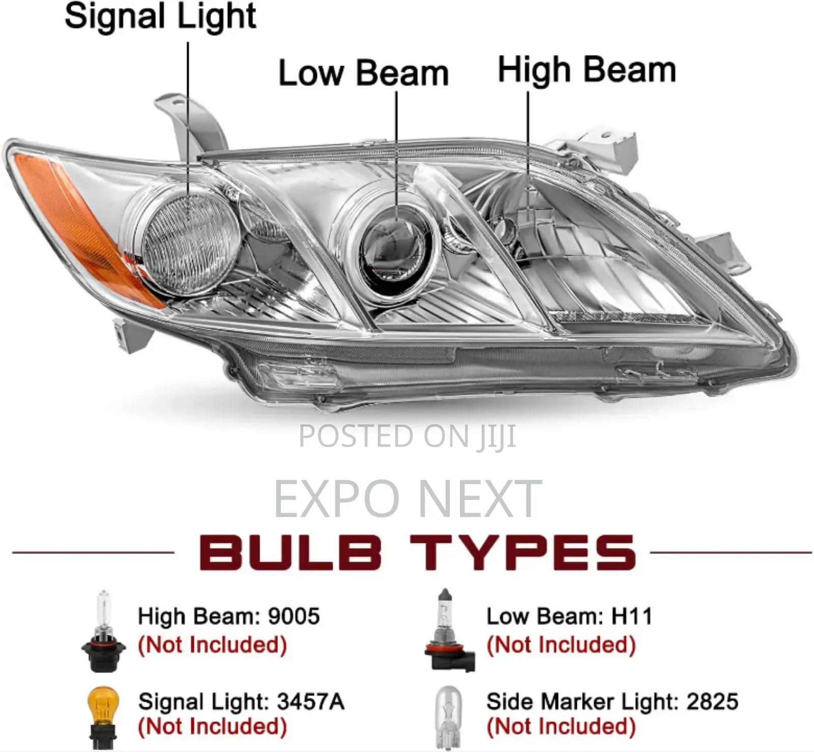Toyota Camry 2007-2009 Halogen Headlight