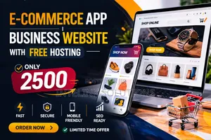 E-Commerce App | Business Website With Free Hosting Only 2500