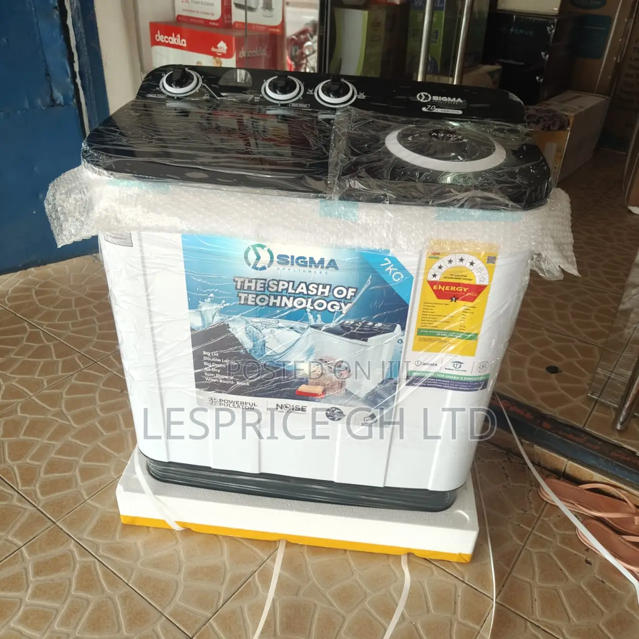 Energy Efficient Sigma Washing Machine 7kg Semi Automatic Twin Tub