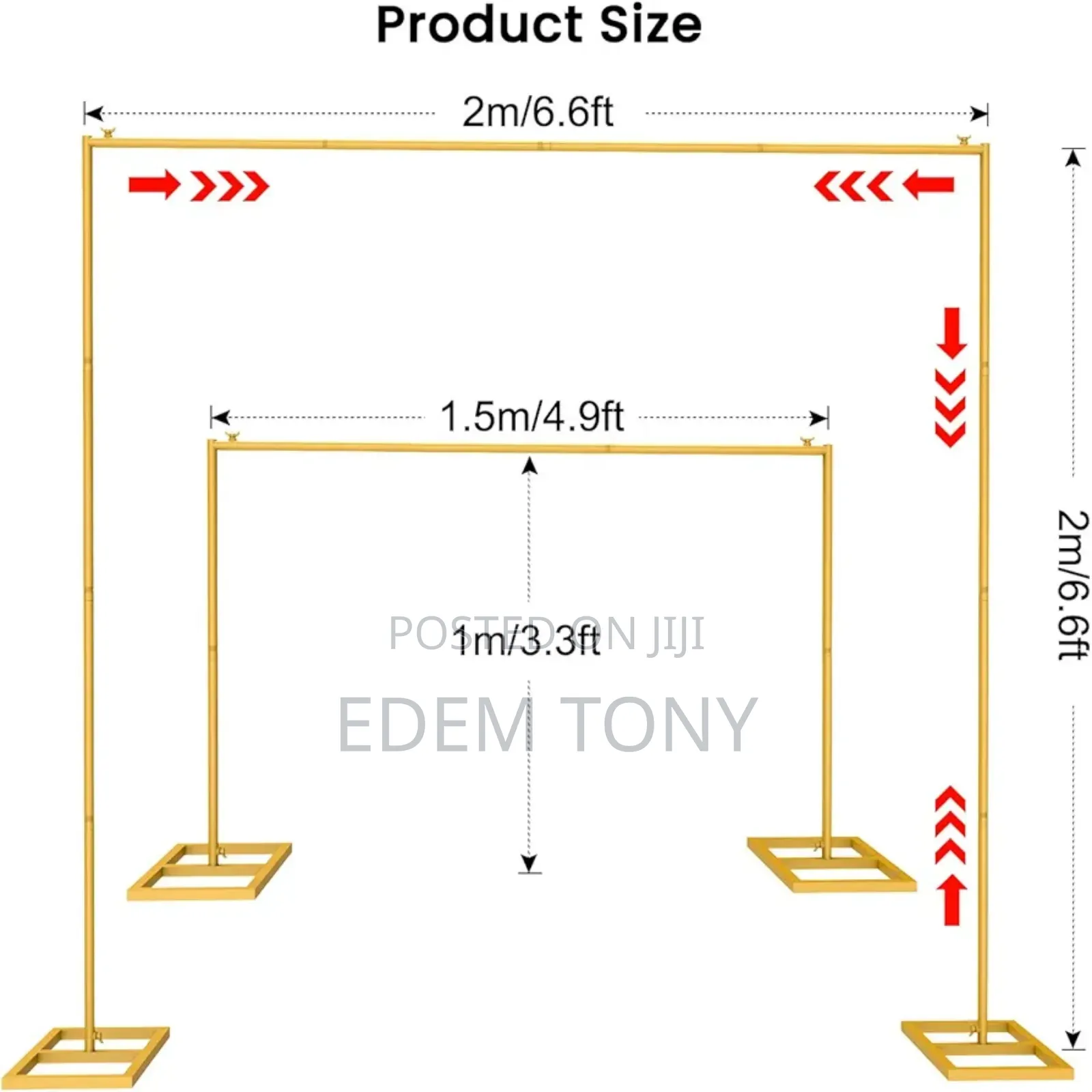 8ft X 8ft Backdrop Stand Kit Used for Photography or Event Decorations
