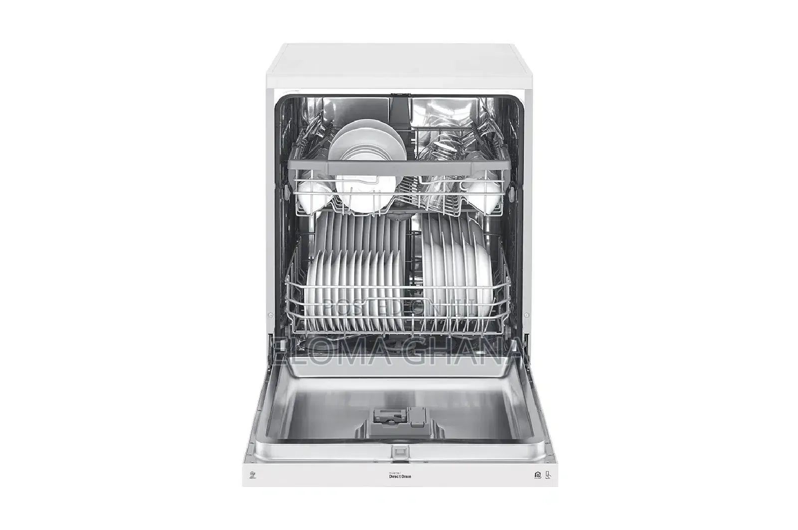 White Sleeky Finish Lg Dishwasher With a 14-Place Setting Capacity