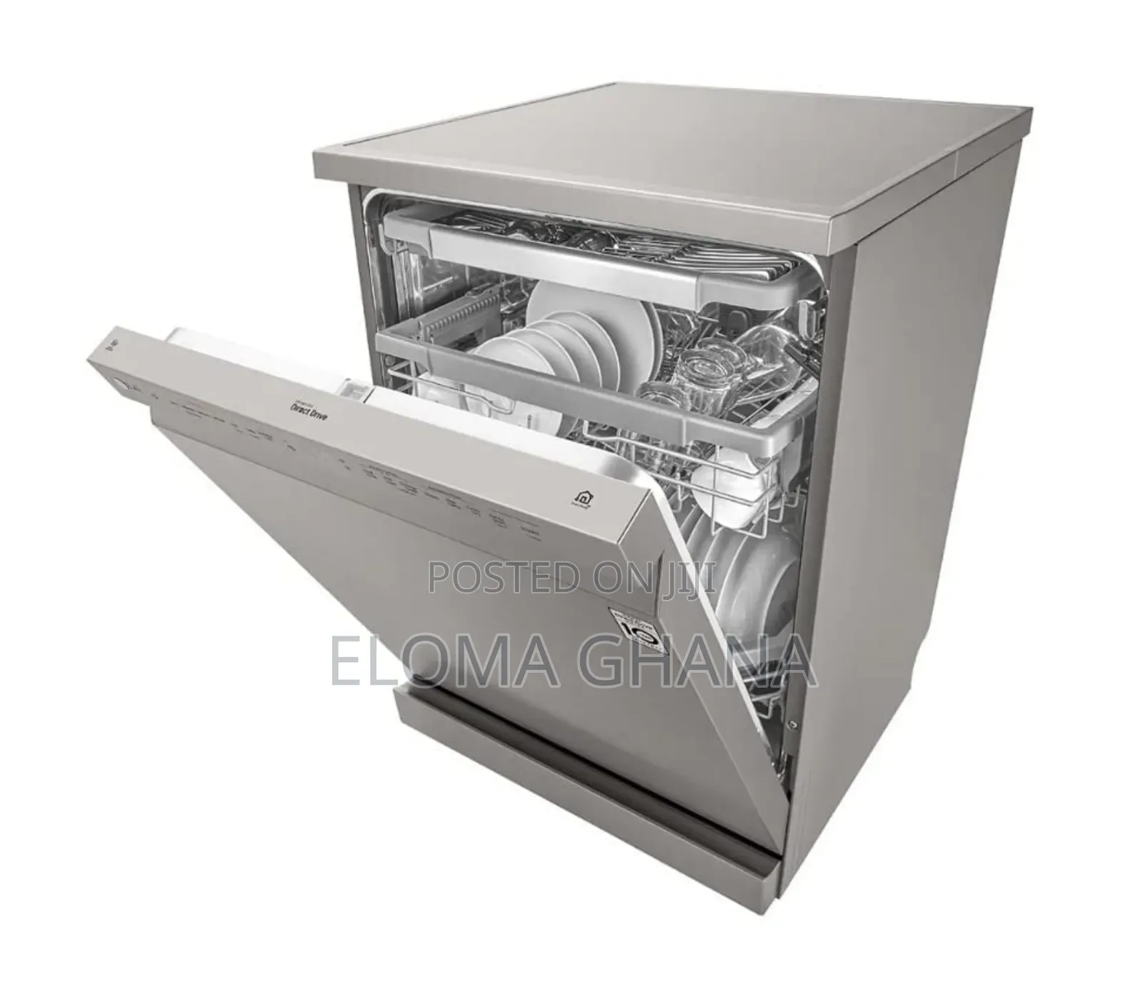 Sleek Platinum Silver Finish Lg 14-Place Setting Quadwash Dishwasher