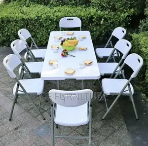 Folding Table and Chair Set(8chairs)