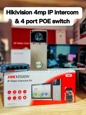 Hikivision Ip Video Doorbell Intercom 4mp Kit Ds-Kis611-S Poe Switch