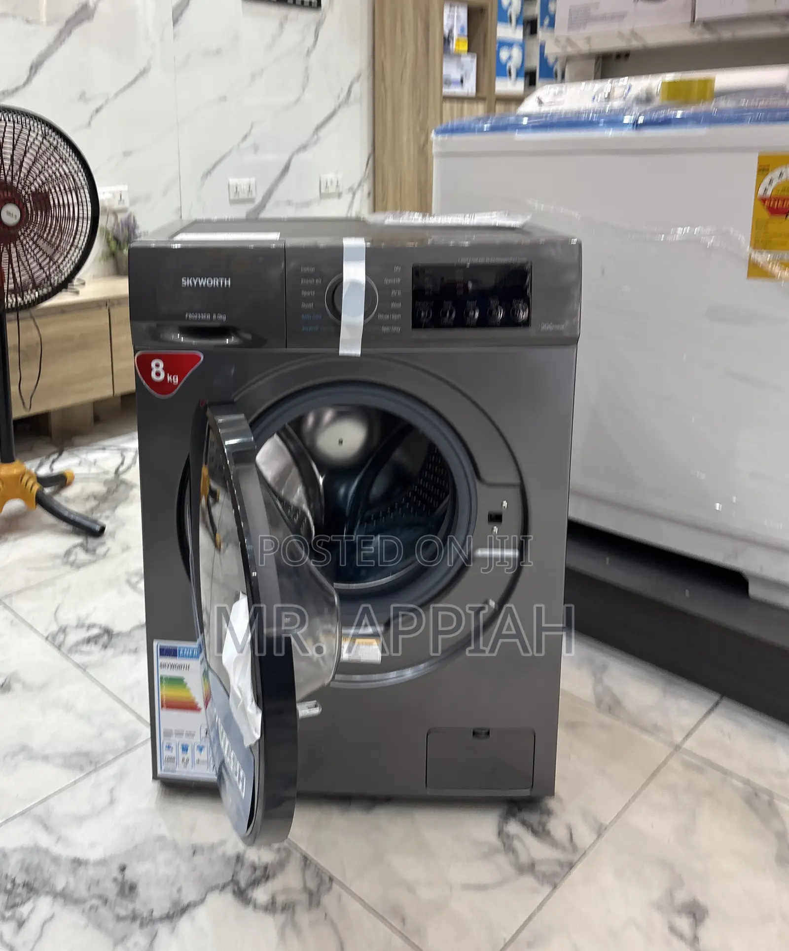 Full Automatic Front Load Skyworth 8kg Washing Machine(Gray) 