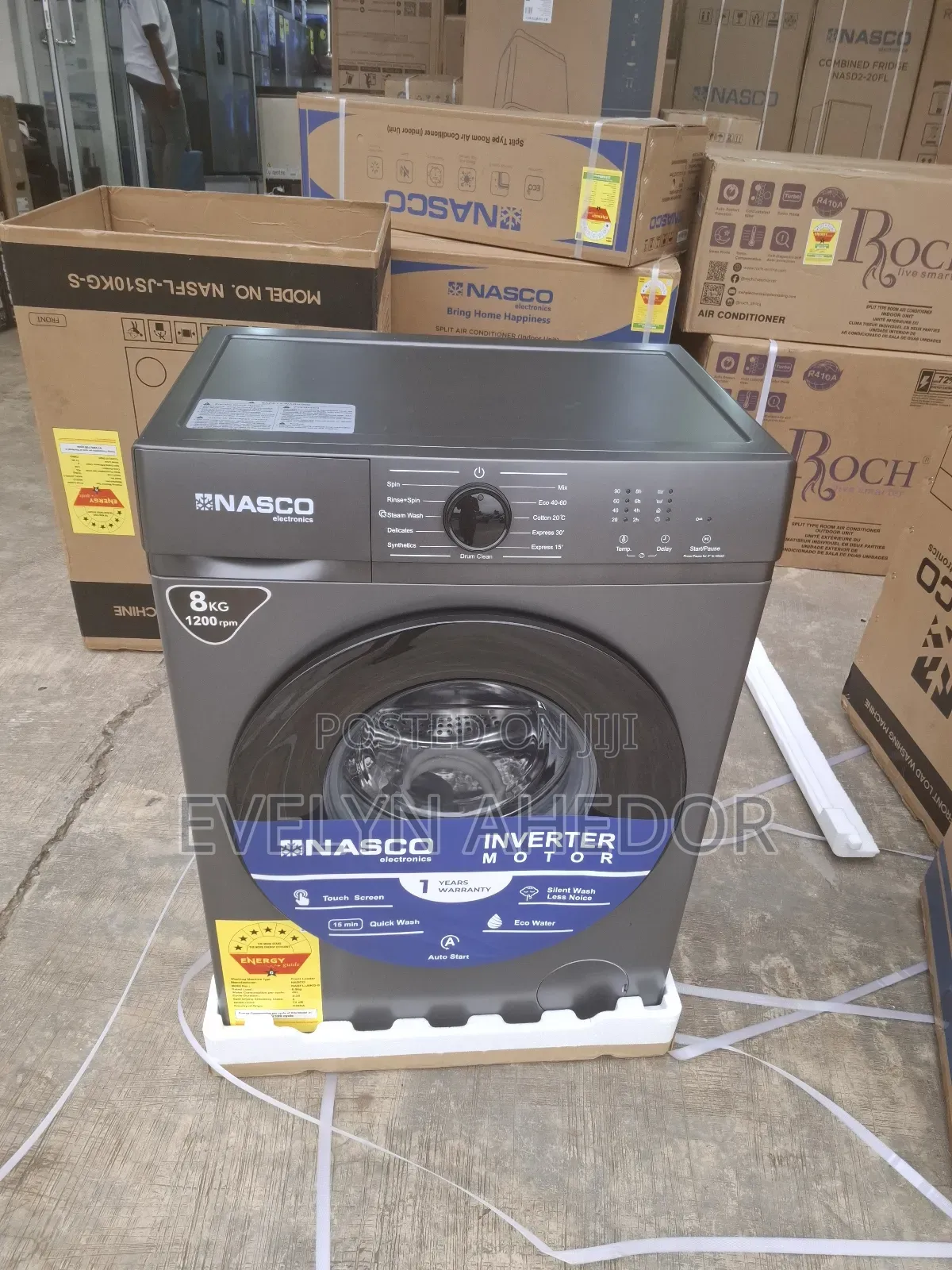 Nasco Inverter Motor Washing Machine 8kg Front Load Full Automatic in ...