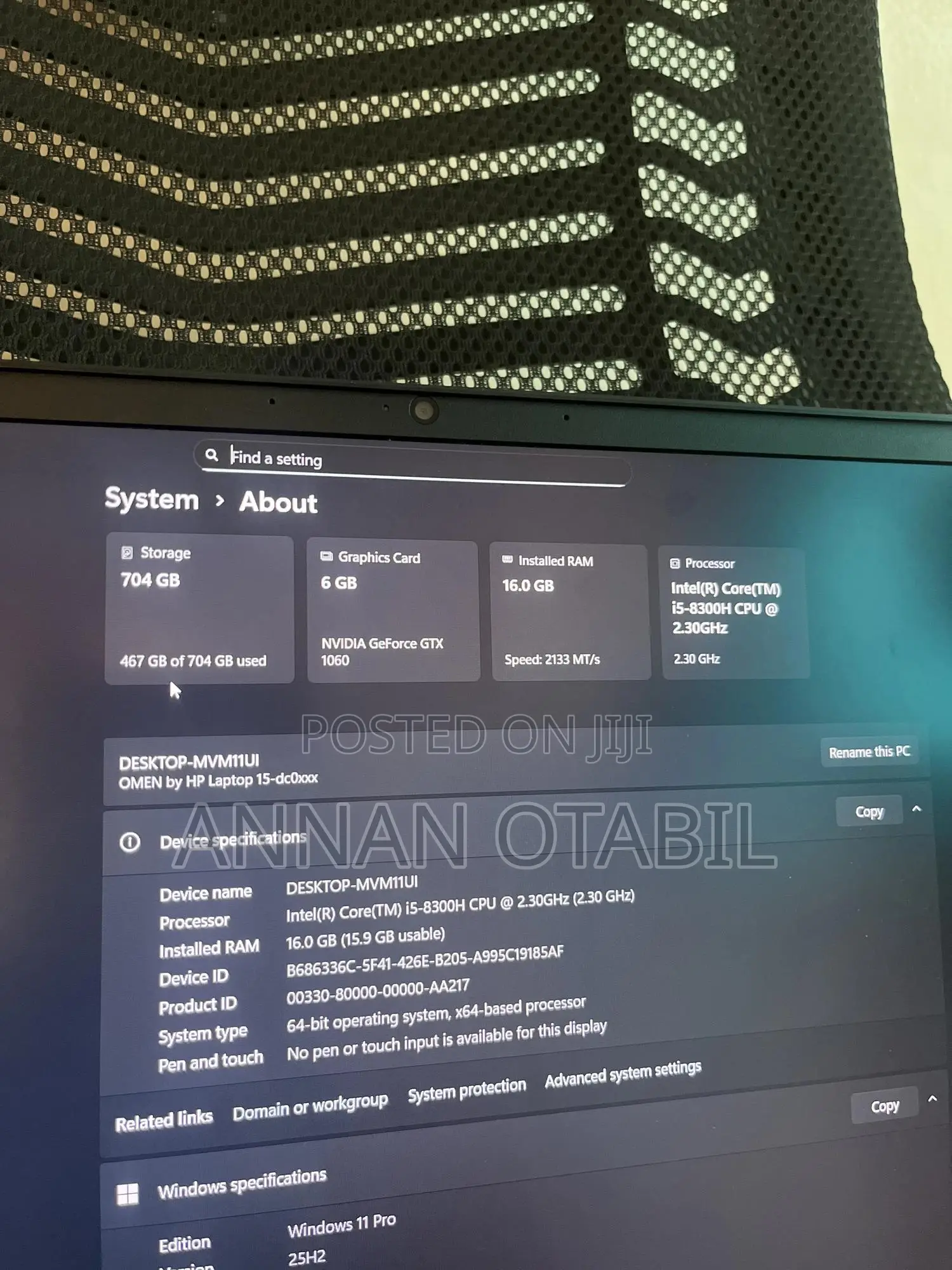 Laptop HP Omen 15 16GB Intel Core i5 HDD+SSD 750GB