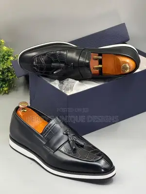 Men’S Luxury Tassel Formal Loafers - Black