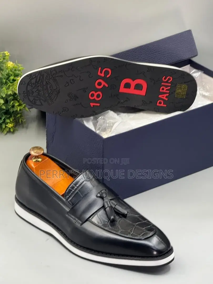 Men’S Luxury Tassel Formal Loafers - Black