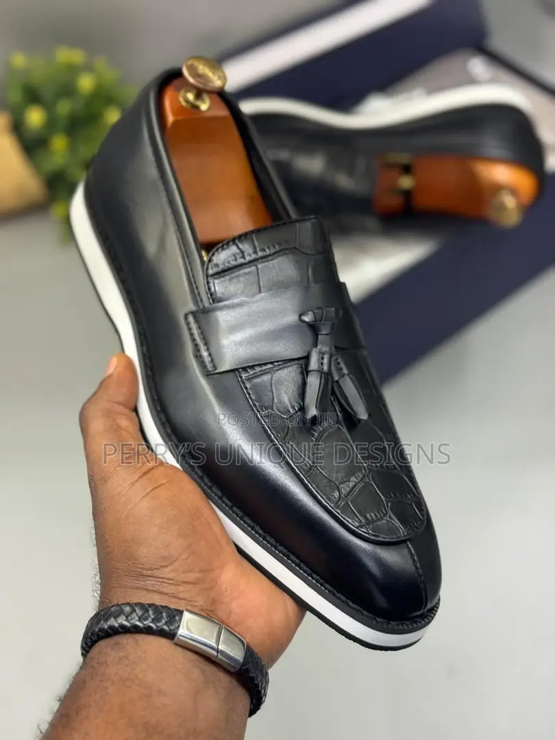 Men’S Luxury Tassel Formal Loafers - Black