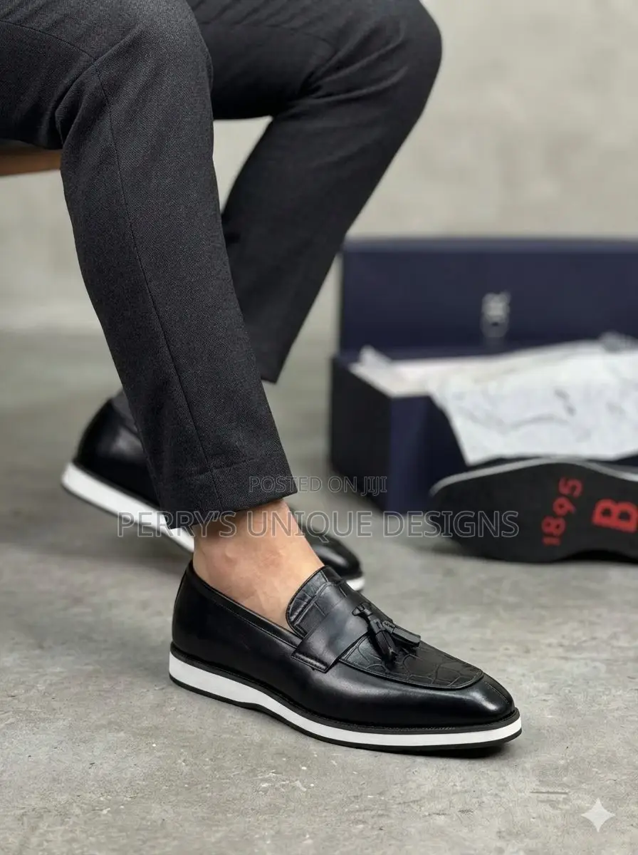Men’S Luxury Tassel Formal Loafers - Black