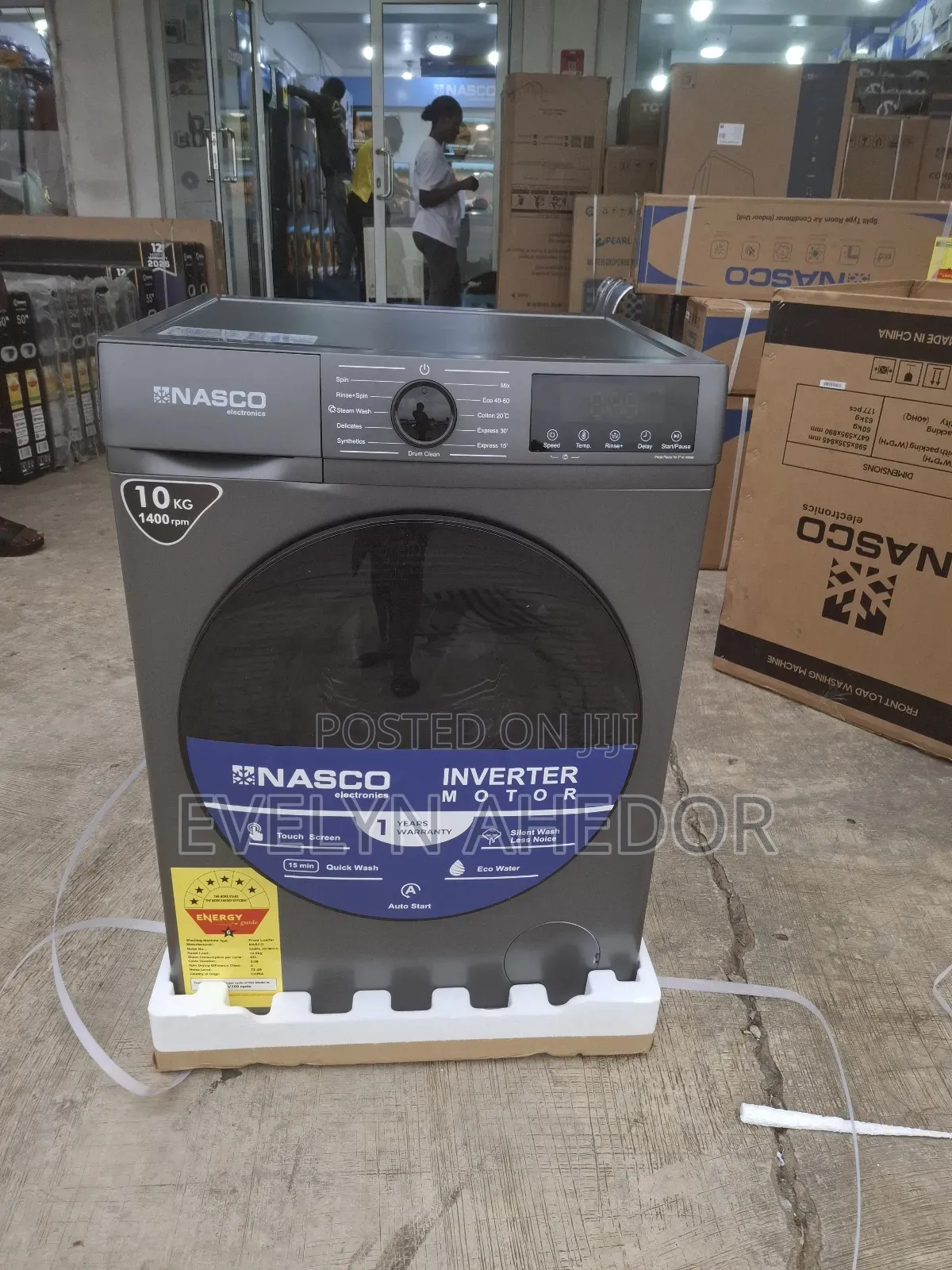 Nasco Full Automatic Front 10kg Washing Machine Brand for Sale