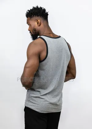 Breathable Men's Vest / Gym Vest Singlet