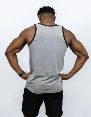 Breathable Men's Vest / Gym Vest Singlet