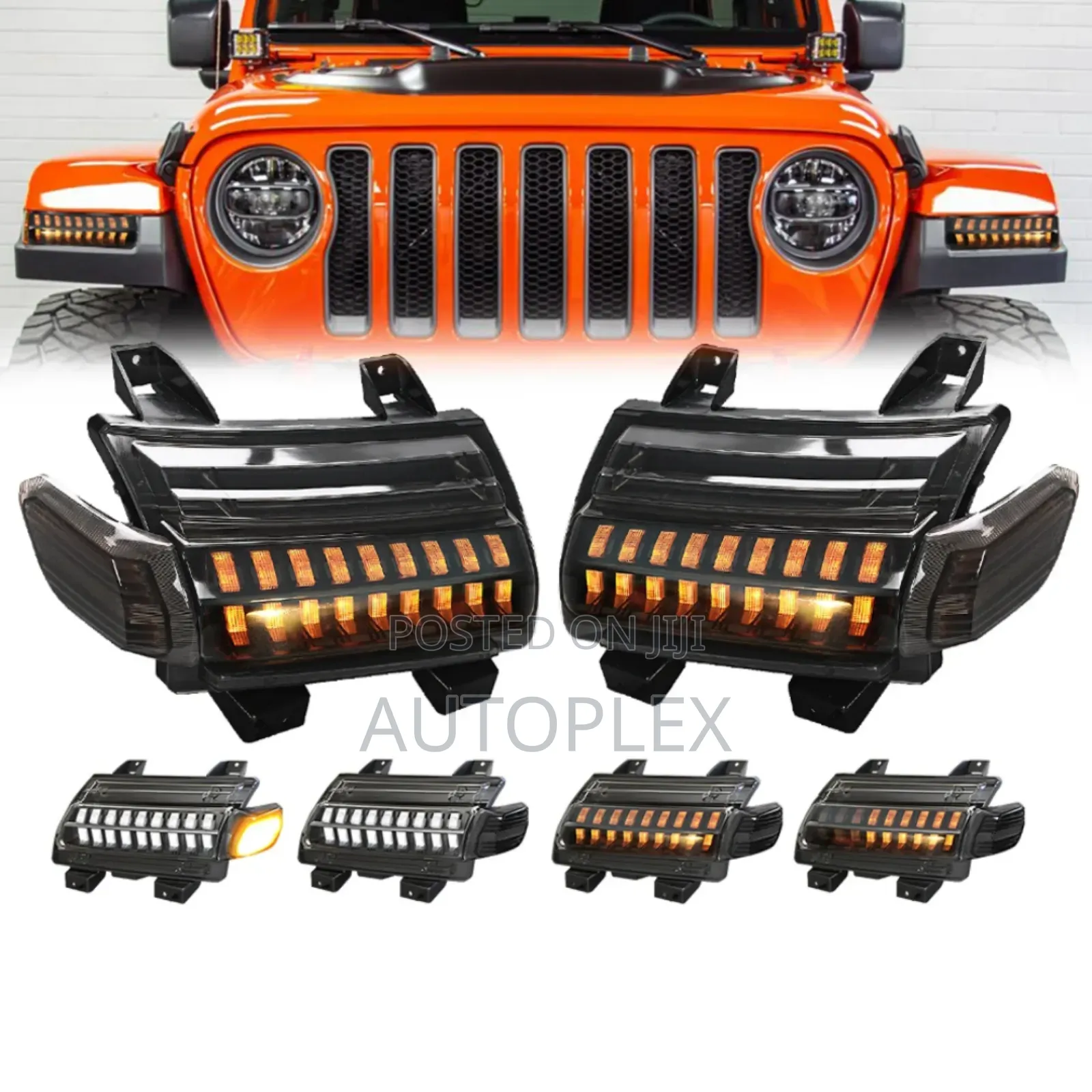 Factory Led Turn Signals Smoked Color Sequential Led for Wrangler Jl