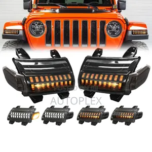 Factory Led Turn Signals Smoked Color Sequential Led for Wrangler Jl