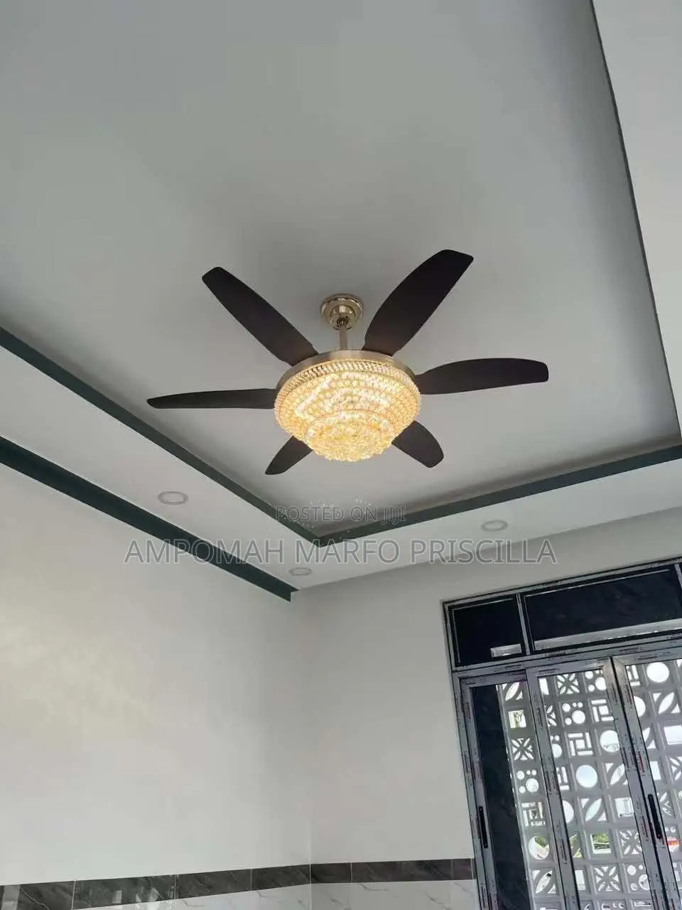 3colors Long Blade Fan With Chandelier