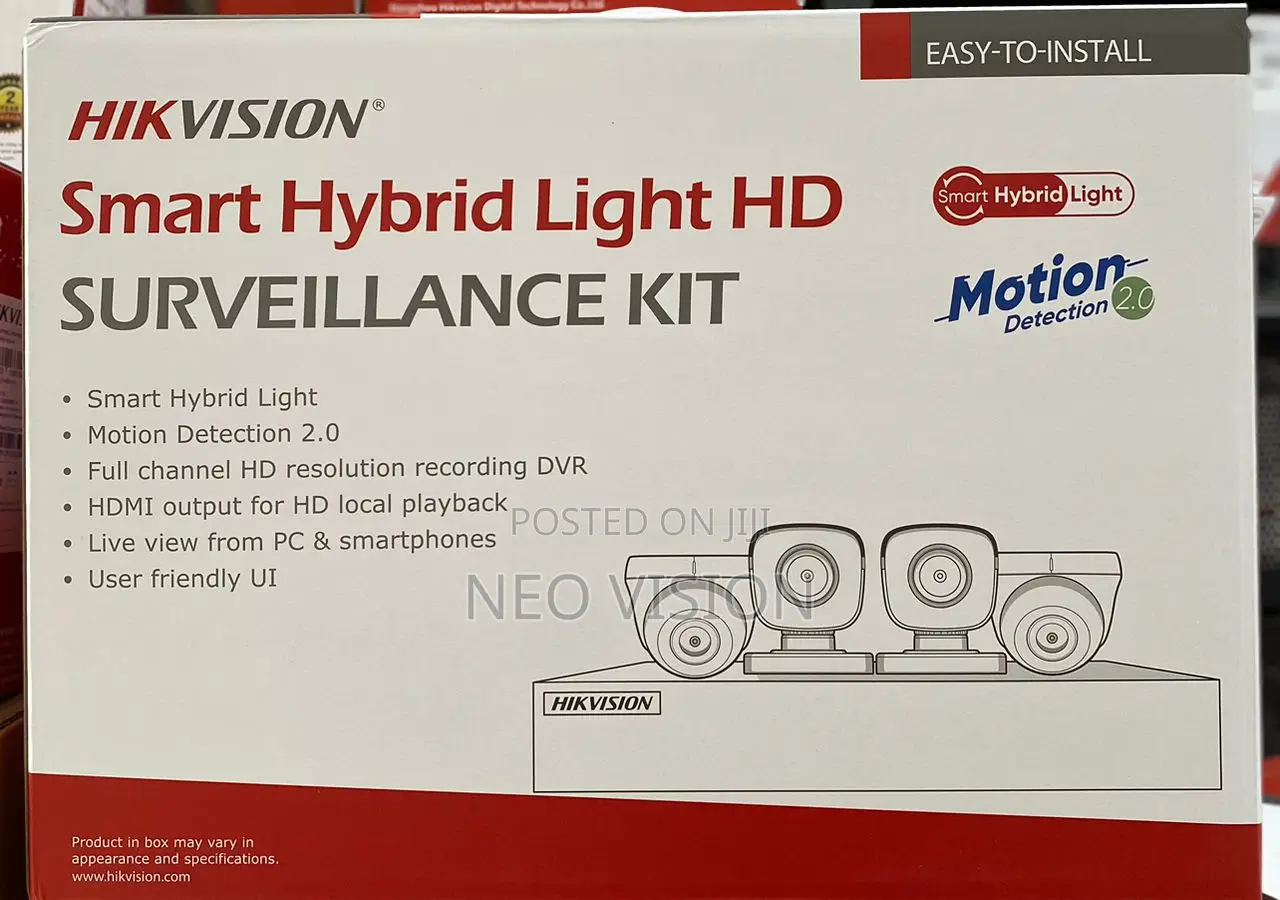 Hikvision 4-ch Smarthybrid Camera Kit(Ds-j142i/7204hghi-m1+2+2cam