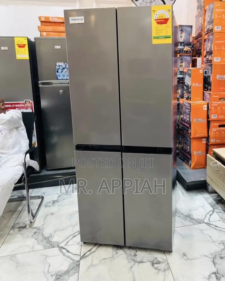 Extremely Chilling Nasco Nasf2-400 4 Door Electric Fridge, Gray 