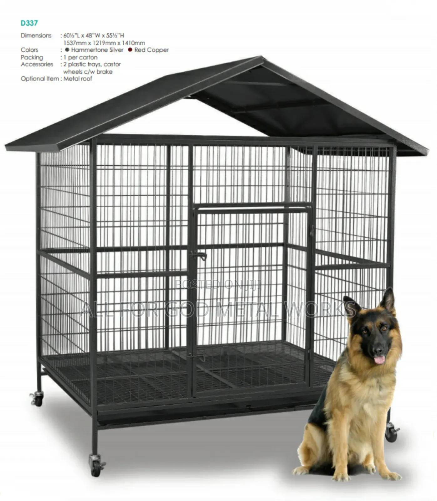 4by4 Single Bulldog Cages