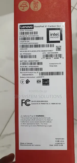 New Laptop Lenovo ThinkPad X1 Carbon 32GB Intel Core Ultra 7 SSD 1T