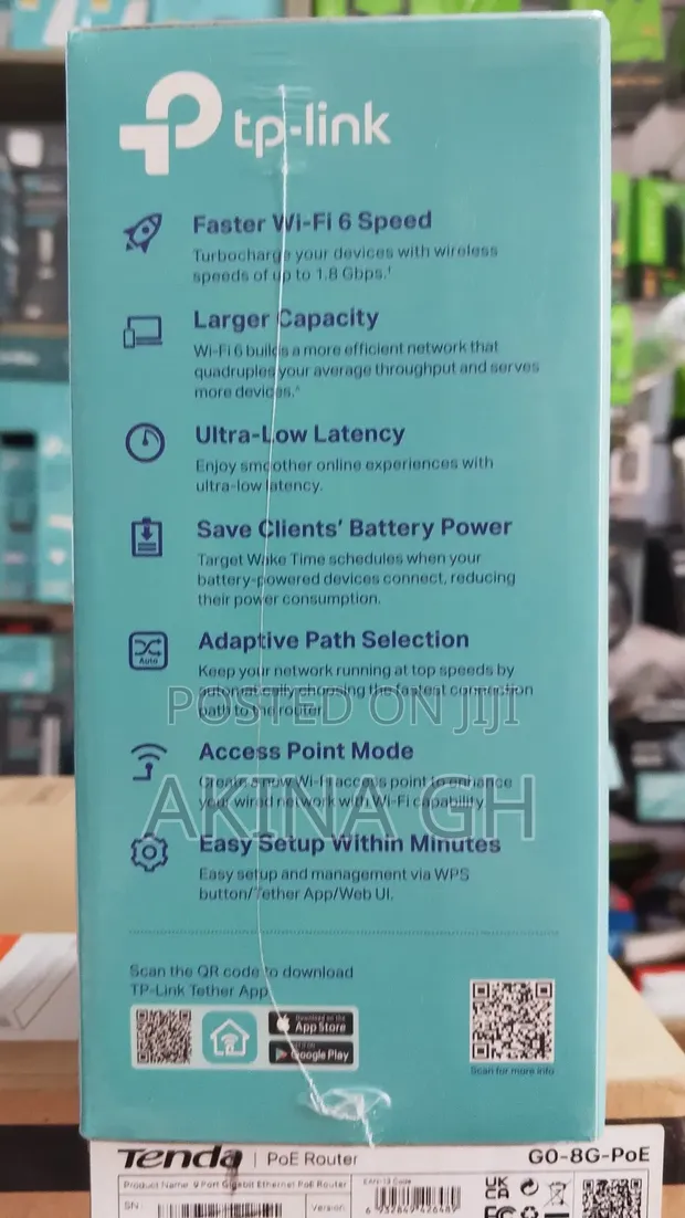 Tp Link Wi-Fi 6 Range Extender Ax1800 Dual Band (Re600x) 2