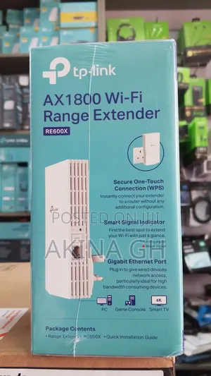 Tp Link Wi-Fi 6 Range Extender Ax1800 Dual Band (Re600x)