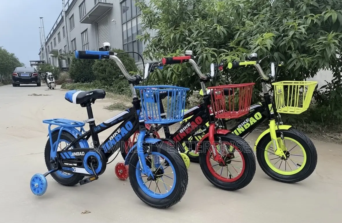 Neat Yjtong Kids Bicycle - Size 12" - With Training Wheels Basket