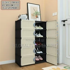 Strong and Spacious 10 Layers Cube Shoe Rack