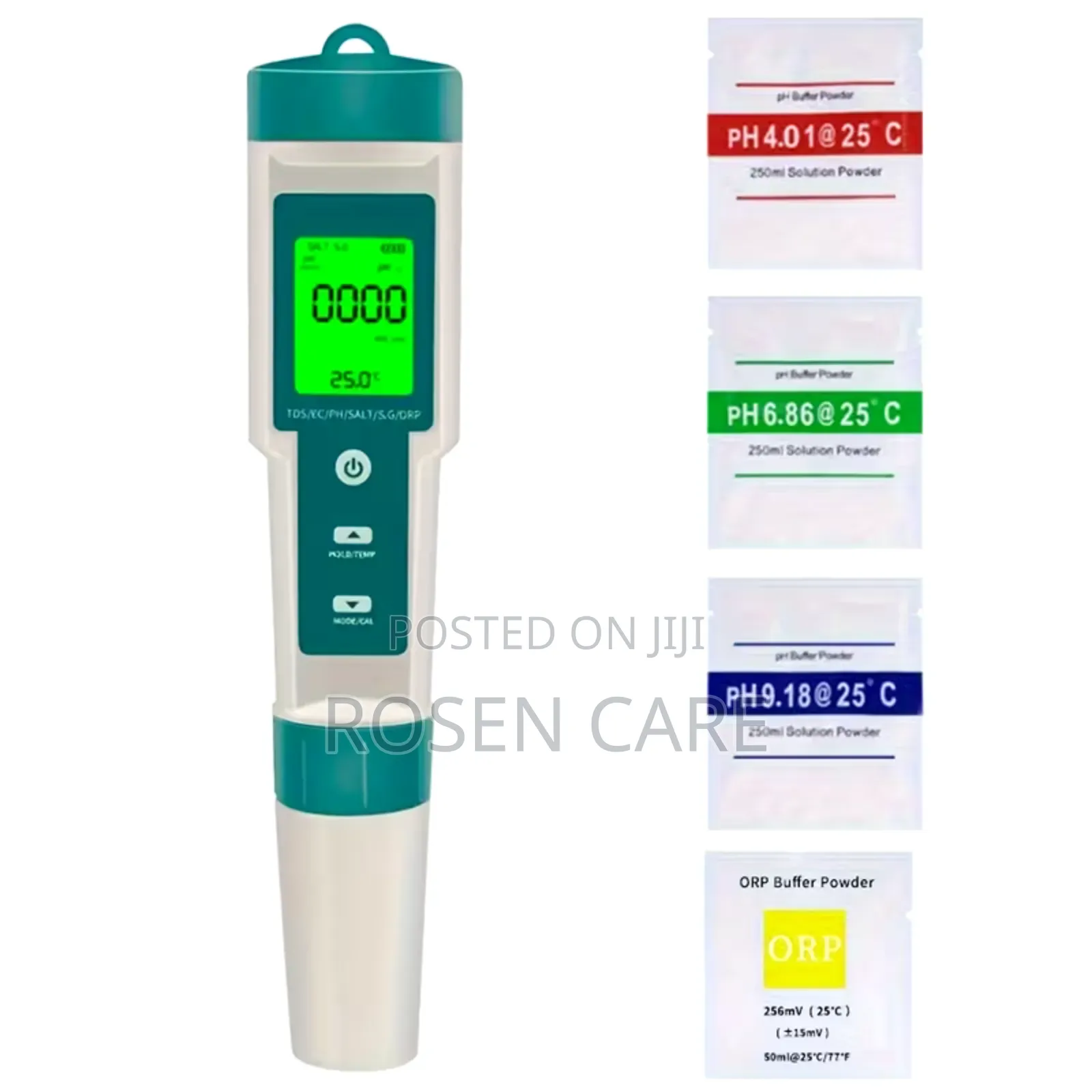 7-in-1 Ph Meter, Tds, Ec, Salt, Temps, S.G, Orp, Water Quality Tester ...