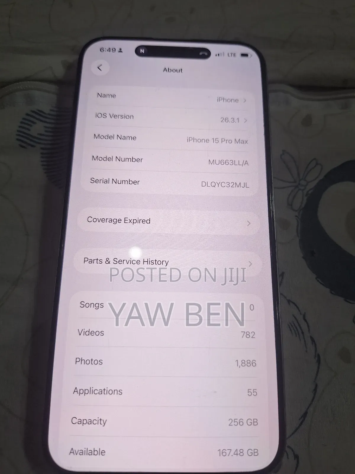 Apple iPhone 15 Pro Max 256 GB Silver
