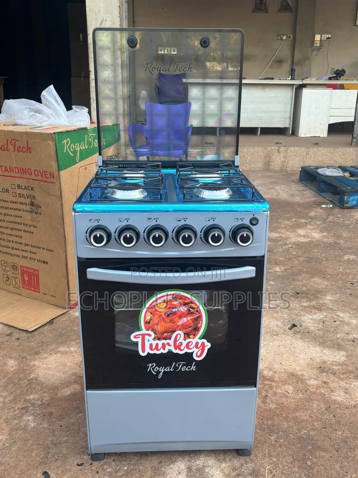 Royal Tech 4 Burner Gas Cooker With Oven and Grill