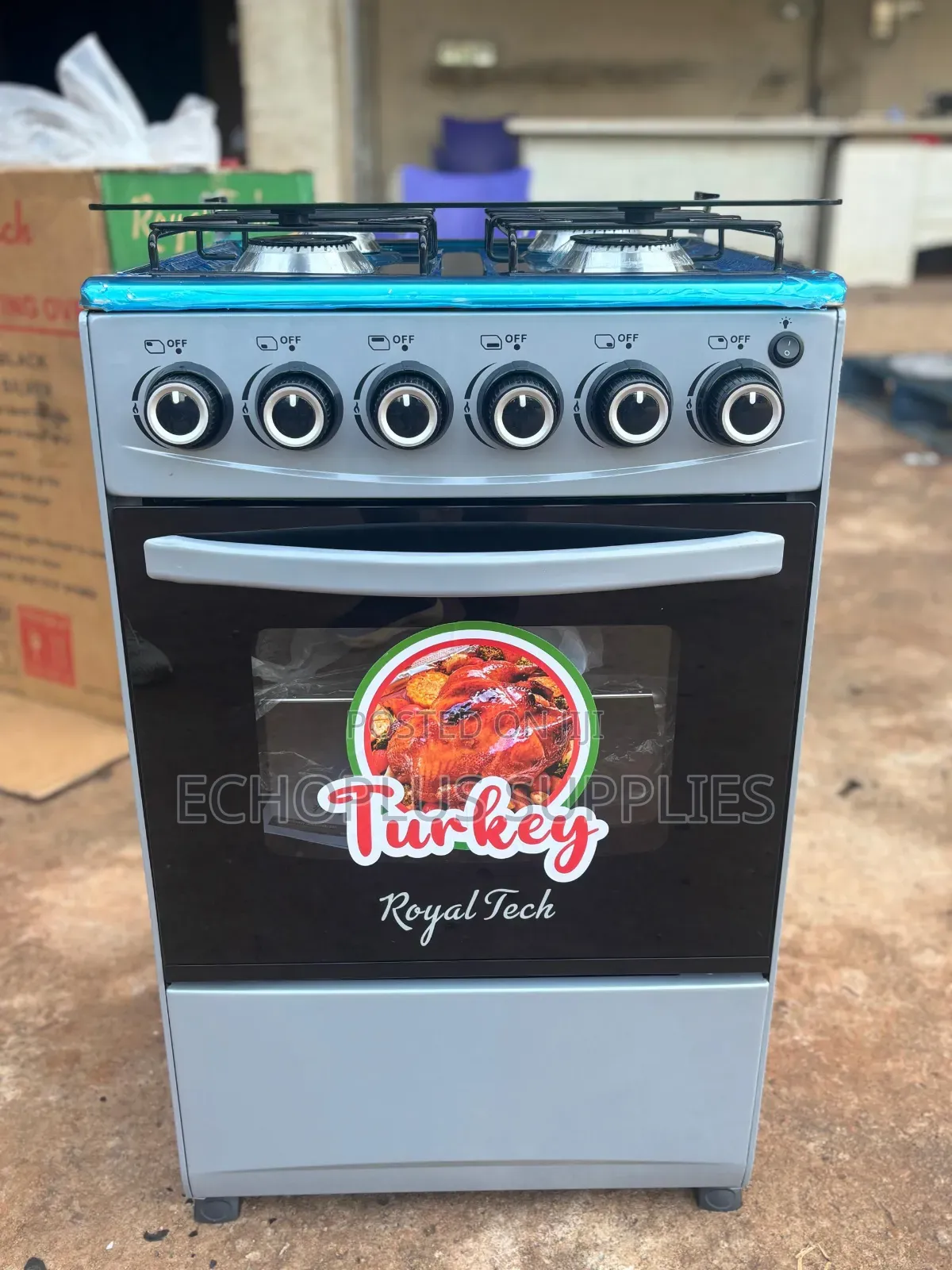 Royal Tech 4 Burner Gas Cooker With Oven and Grill
