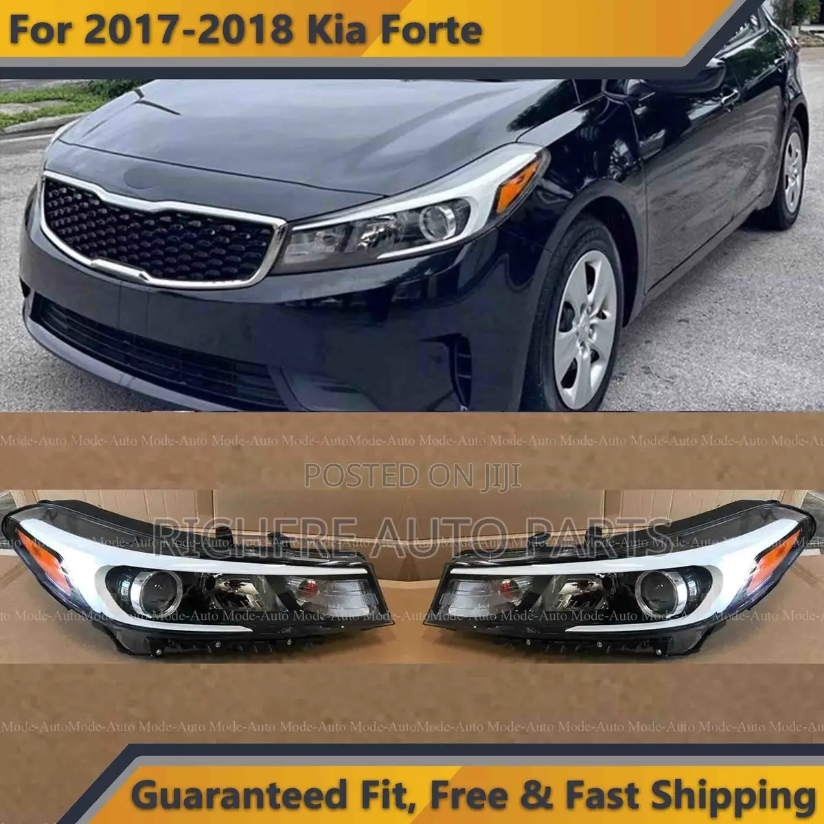Kia Forte 2017 2018 2019 Headlight