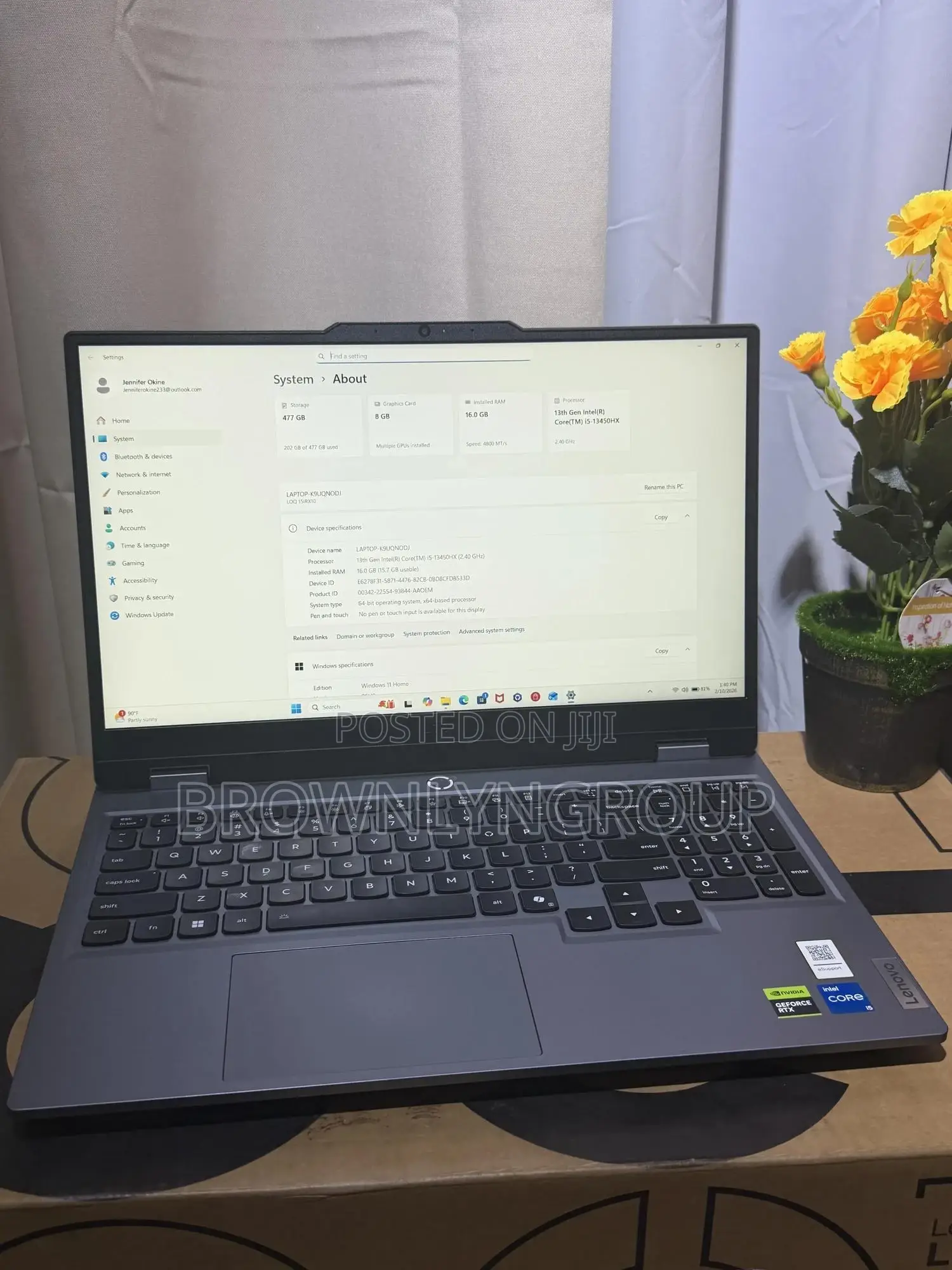 New Laptop Lenovo LOQ 15IRH8 16GB Intel Core i5 SSD 512GB