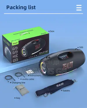 Zealot S89 Portable Wireless Speaker (Big Daddy Bass)