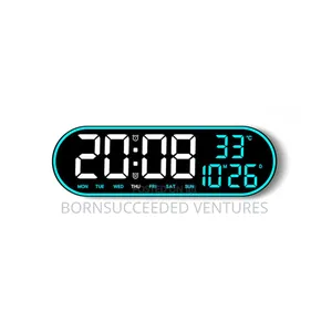 Fuloon Digital Wall Clock Large Display With Remote Control,