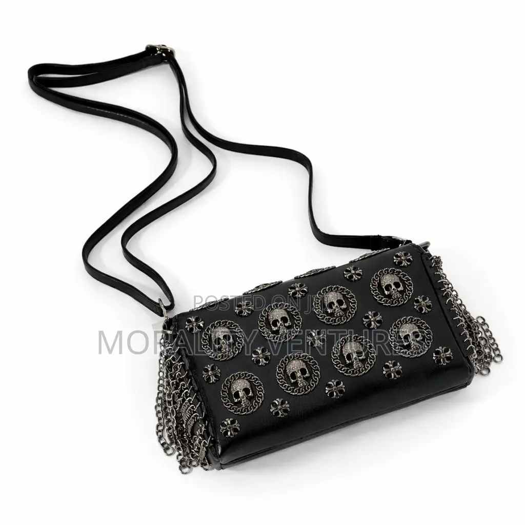 Black Studded Crossbody Bag