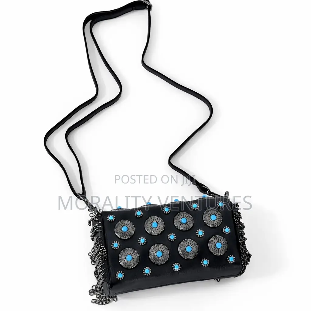 Black Studded Crossbody Bag