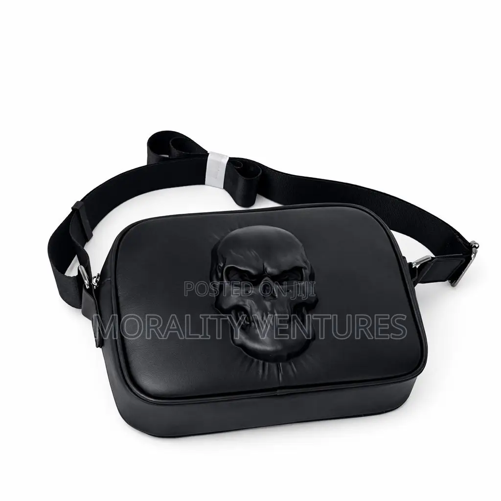 Black Faux Leather Crossbody Bag
