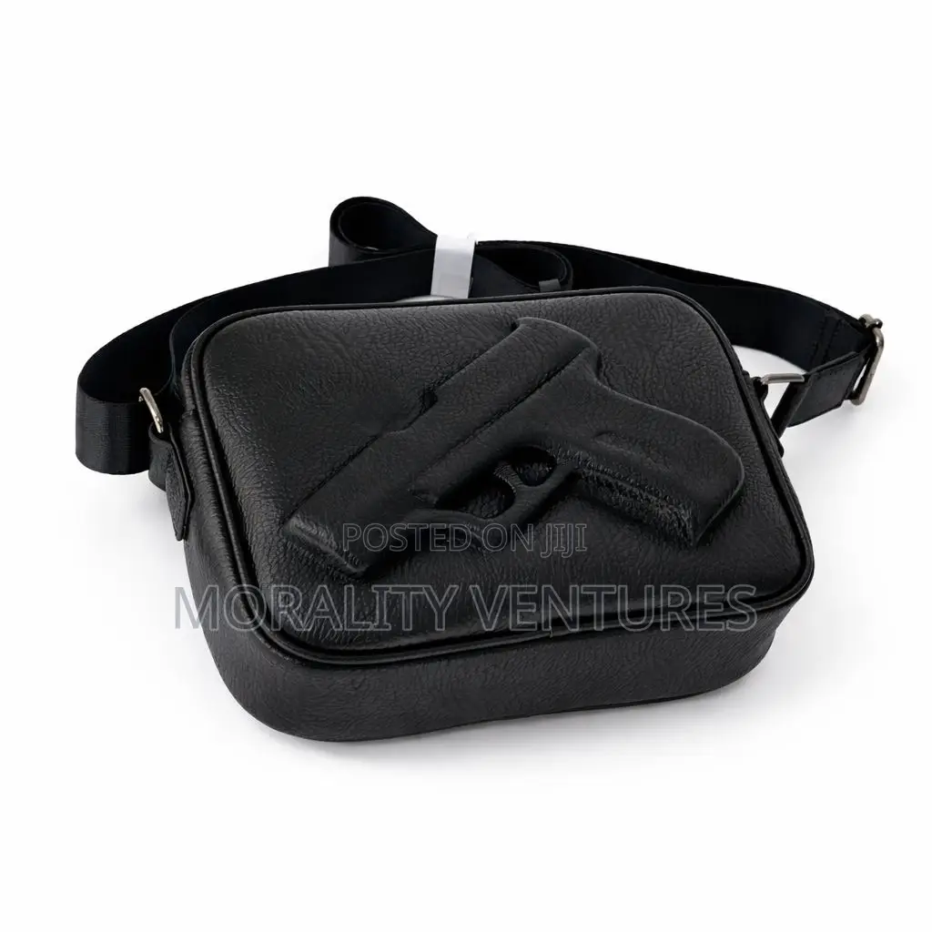Black Faux Leather Crossbody Bag
