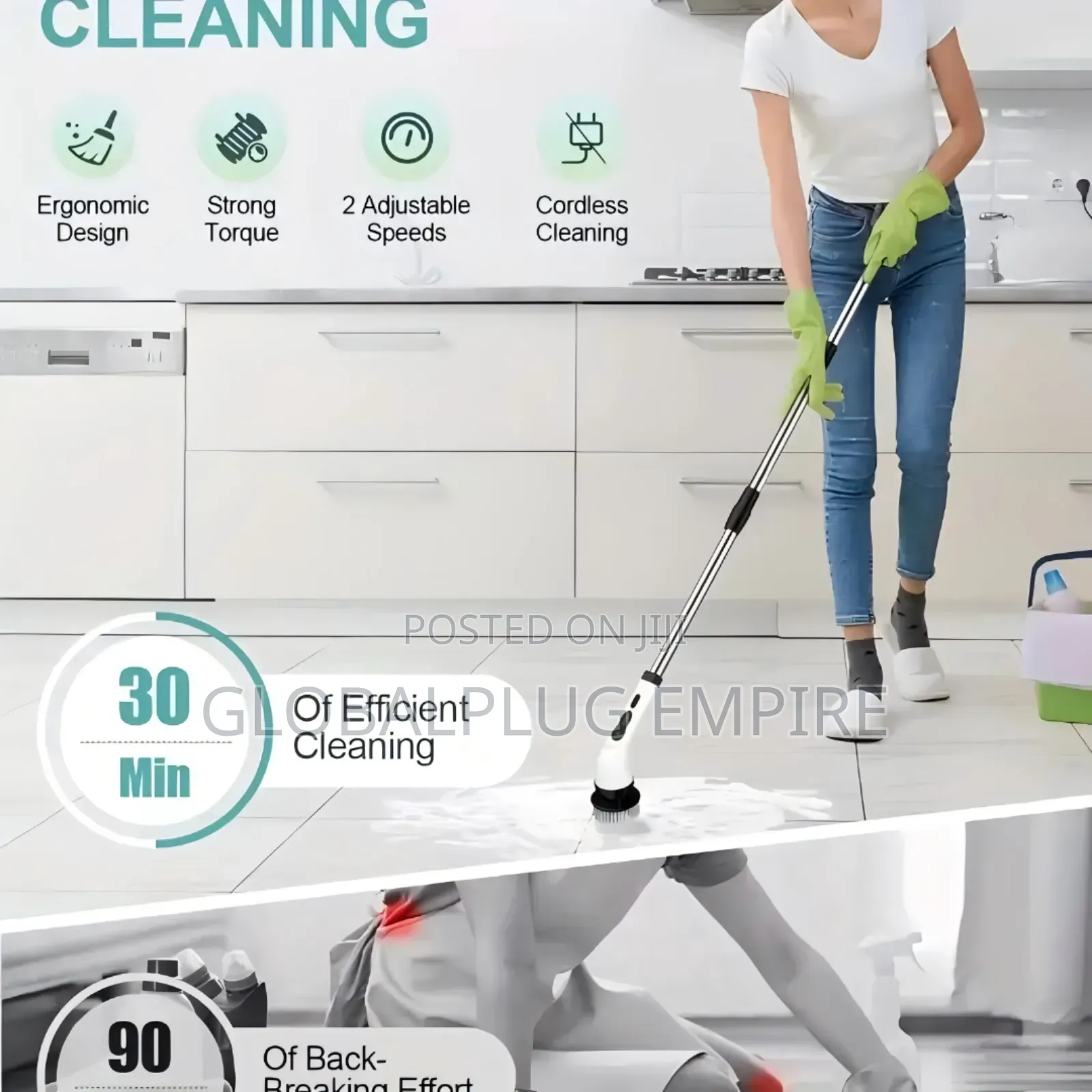 Usb 9-in-1 Multifunctional Scrubber – Portable Rechargeable