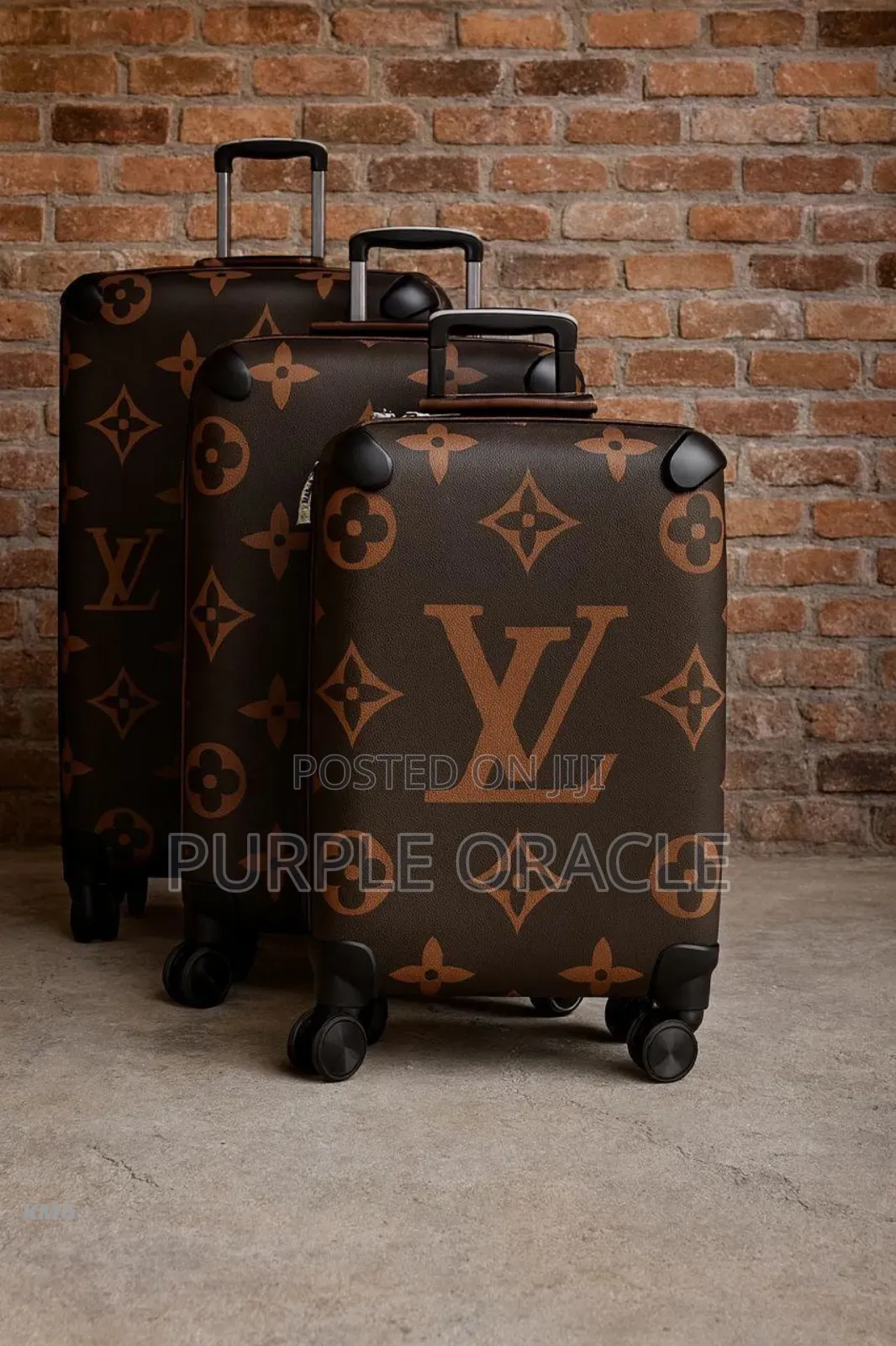 Luxury Louis Vuitton Three-Piece Travel Set