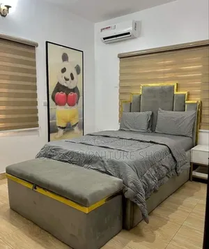 Made in Ghana Queen Size Bed Frame With Ottoman
