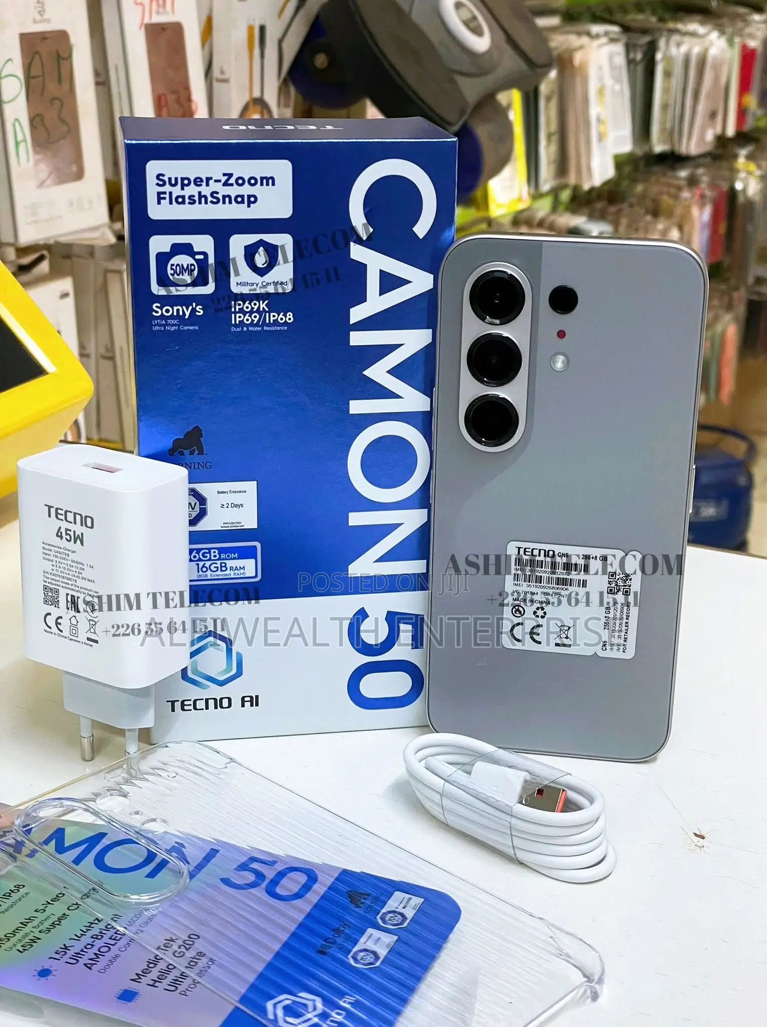 New Tecno Camon 50 256 GB Gray