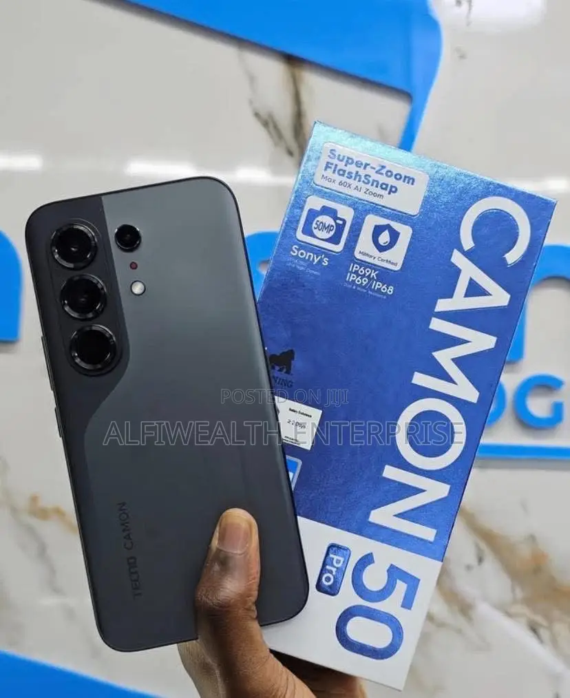 New Tecno Camon 50 256 GB Black