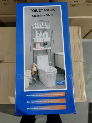 Heavy-Duty 3-Tier Stainless Steel Toilet Rack