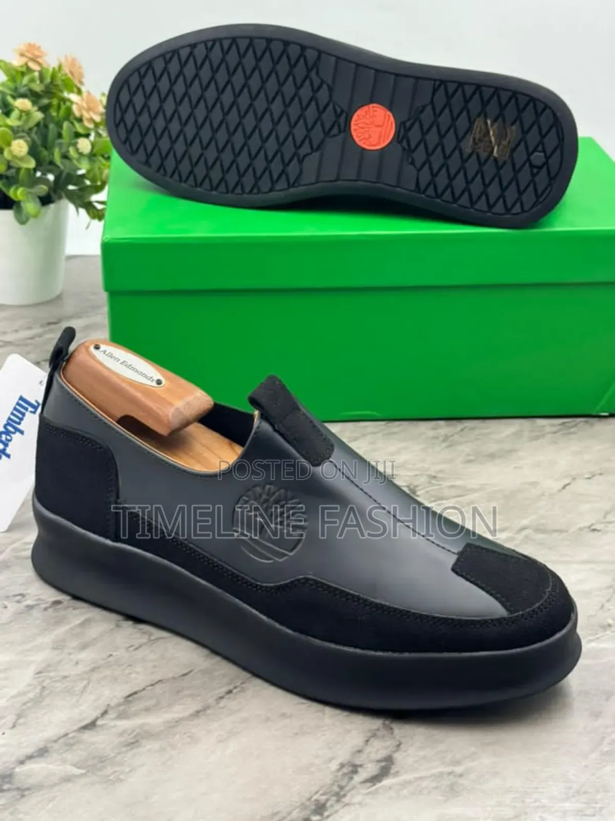 All Black Timberland Men's Easy Fix Leather Sneakers