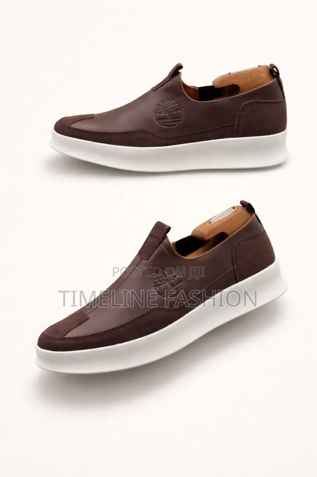 Quality Timberland Coffee Brown and White Fashionable Sneakers